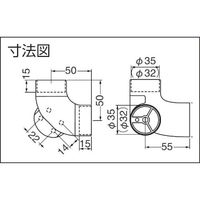 シロクマ SHIROKUMA 手すり用接続金具 ユニバーサルブラケットコーナー 35φ AG BR-178-35-AG 1個（直送品）