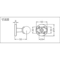 シロクマ SHIROKUMA 手すり用接続金具 C形ブラケット直受 35φ AG BR-603-35-AG 1個 183-3927（直送品）