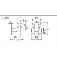 シロクマ SHIROKUMA C形ブラケットL受 35φ AG BR-600-35-AG 1個 183-3928（直送品）