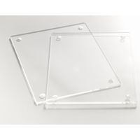 トラスコ中山 TRUSCO アクリルパネル2枚セット 厚さ2.5mm はがきサイズが入る 8mm穴 AP2.5-PC-8 1セット(2枚)（直送品）