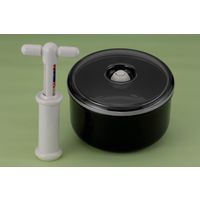 セーブ・インダストリー 竹炭 丸型真空おひつ（新型ポンプ付） SV-3086（直送品）
