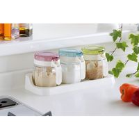 セーブ・インダストリー ガラス製カラフル調味料カップ 3P (スプーン付き) SV-6315 1個