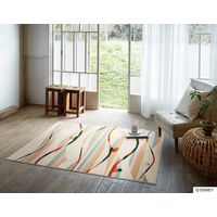 スミノエ ミッキー キャンディラインラグ 130×185cm オレンジ 4549781221083 1枚