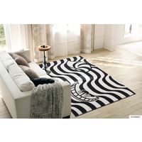 スミノエ ディズニーホームシリーズ アリス チェシャ猫ラグ 1300×1900mm ブラック 4549781168913 1枚（直送品）