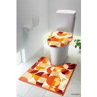 スミノエ ディズニーホームシリーズ ミッキー セミサークル トイレマット 600×600mm レッド 4955141457199 1枚（直送品）