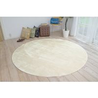スミノエ BIG SIZE RUG カーム ラグ 防炎 防音 円形 2000×2000mm アイボリー 4549781001746 1枚（直送品）