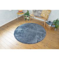 スミノエ BIG SIZE RUG イルミエ ラグ 防炎 防音 1000×1000mm ブルー 4549781206721 1枚（直送品）