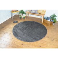 スミノエ BIG SIZE RUG イルミエ ラグ 防炎 防音 1000×1000mm チャコール 4549781206745 1枚（直送品）