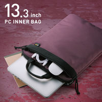 エレコム PC用インナーバッグ/CORDURA1000/取っ手付き/縦型/13.3インチ/レッド BM-IBCDH13RD 1個 2