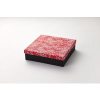 瑞光明 料理・弁当箱 雅シリーズ 足付式 小 友禅ZU-No.23 T-70-Ｆ黒 v1327mybaszu23t70fku 100セット（直送品）
