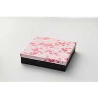 瑞光明 料理・弁当箱 雅シリーズ 足付式 大 友禅ZU-No.18 AP-20朱 v1328mybadzu18ap20shu 100セット（直送品）