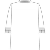 住商モンブラン コックコート 男女兼用 7分袖 ホワイト×ボトルグリーン 6-434 1枚