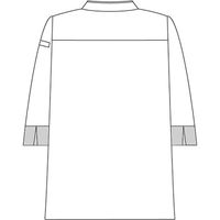 住商モンブラン コックコート 男女兼用 7分袖 ブラック×ライトグレー 6-420 1枚