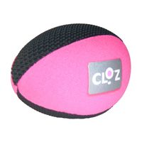 ヘルメット潜水 クロッツ やわらか健康ボール ラグビー型 ブラック×ピンク 10個入 HC-036 1ケース(10個) 61-9950-76（直送品）
