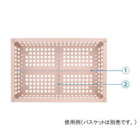 サカセ化学工業 仕切板 バスケット64ー10タイプ(深さ10cm)用 W328×H91mm 耐熱・制電タイプ BDD10-40 1枚（直送品）