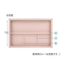 サカセ化学工業 仕切板 トレー64ー05タイプ(深さ5cm)用 W546×H42mm 耐熱・制電タイプ PDD05-60 1枚（直送品）