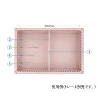 サカセ化学工業 仕切板 トレー64ー10タイプ(深さ10cm)用 W346×H92mm 耐熱・制電タイプ PDD10-40 1枚（直送品）