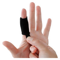 D&M 指サポーター　１本指用　ブラック　Ｌ #106 1袋（2個） 62-0872-41