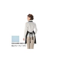 ワコウ 透湿エプロン 首掛け ブルーグレー 3821 1枚 61-7363-05（直送品）