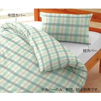 特殊衣料 制菌枕カバー グリーンチェック 0133 1枚 61-9623-13