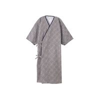 ケアファッション 紳士らくらくガーゼねまき 柄おまかせ L 38866-02 1枚 61-7382-95（直送品）