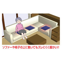 シンエイテクノ 車イス用ゼオシーター ブラック K-M 1枚 62-1631-54（直送品）