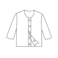 ケアファッション 紳士7分袖大寸ホックシャツ ホワイト 4L 38128-08 1枚 61-7381-33（直送品）