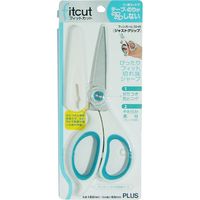 プラス フィットカット ジャストグリップ フッ素コート キャップ付 ホワイト/ブルー SC-165AF/34-391 1セット（3個）（直送品）