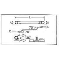 デイトナ めがねレンチ 11×13mm 97723（直送品）