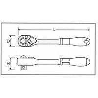 デイトナ パワーグリップラチェットレンチ 3/8インチ 97756（直送品）