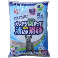 アイリスオーヤマ ガッチリ固まってトイレに流せる猫砂 GTN-7L(227601) 1袋(1袋7L入)