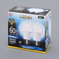 アイリスオーヤマ LED電球 E26 2 P広配光タイプ 昼白色 60形相当(810 LDA7N-G-6T52P 1箱