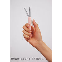 コクヨ はさみ 携帯ハサミ サクサポシェ グルーレス刃 モカ ベージュ ハサミ ハサ-P320LS 1セット（5本）