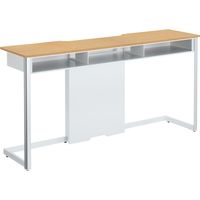 【組立設置込】コクヨ SAシリーズ 壁面AV機器台 幅1600×奥行400×高さ800mm ホワイト/グレインドナチュラル 1台（直送品）