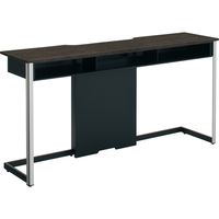 【組立設置込】コクヨ SAシリーズ 壁面AV機器台 幅1600×奥行400×高さ800mm ブラック/グレインドダークブラウン 1台（直送品）