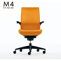 【組立設置込】コクヨ M4 オフィスチェア 固定肘 樹脂脚 PU巻きキャスター ホワイト/ブラック CR-G2201F6GGE6-VN 1脚（直送品）