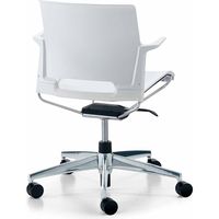 【組立設置込】コクヨ カラベル 会議イス 回転脚 背樹脂 肘付 PU巻きキャスター ホワイト/ホワイト CR-GM646PAWGLEW-VN 1脚（直送品）