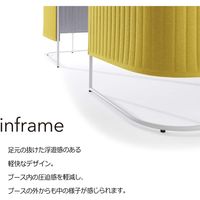 【組立設置込】コクヨ インフレーム チェアースクリーンブース ハーフ 2人用 幅1930×奥行725×高さ1650mm SN-TC216WGN38N（直送品）