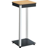 【組立設置込】コクヨ SAシリーズ 電話台 幅350×奥行350×高さ800mm ブラック/グレインドナチュラル 1台（直送品）