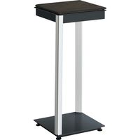 【組立設置込】コクヨ SAシリーズ 電話台 幅350×奥行350×高さ800mm ブラック/グレインドダークブラウン 1台（直送品）