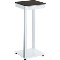 【組立設置込】コクヨ SAシリーズ 電話台 幅350×奥行350×高さ800mm ホワイト/グレインドダークブラウン 1台（直送品）