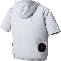 HOOH 半袖フードジャケット V8308-39シルバーグレー M 村上被服 1着（直送品）