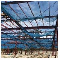 トラスコ中山 TRUSCO 防炎安全ネット青1.8φ 幅5m×5m 目合15 菱目ラッセル 仮認 FPSN-5050-B 1枚（直送品）