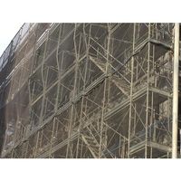 トラスコ中山 TRUSCO 防炎建築養生ネットグレー1.8Φ 幅5m×10m 目合15 角目ラッセル 仮認 FPCN-50100-GY 1枚（直送品）