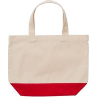 キャブ United Athle（ユナイテッドアスレ） 1460-01 トートバッグ ナチュラル/レッド S 1包（10枚入）（直送品）