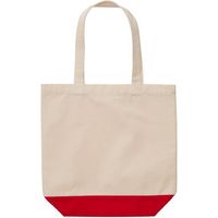 キャブ United Athle（ユナイテッドアスレ） 1460-01 トートバッグ ナチュラル/レッド M 1包（10枚入）（直送品）