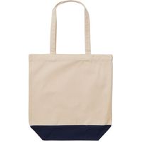 キャブ United Athle（ユナイテッドアスレ） 1460-01 トートバッグ ナチュラル/ネイビー M 1包（10枚入）（直送品）