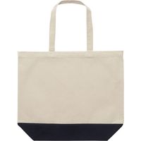 キャブ United Athle（ユナイテッドアスレ） 1460-01 トートバッグ ナチュラル/ネイビー L 1包（10枚入）（直送品）