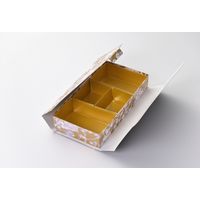 瑞光明 料理・弁当箱 華雅シリーズ貼箱タイプ大 彩友禅No.2043金カップ付（4）v1321hmdhiy2043ig2jg2 1ケース（100個入）（直送品）