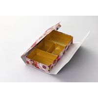 瑞光明 料理・弁当箱 華雅シリーズ貼箱タイプ大 友禅No.3617 金カップ付（4） v1321hmdhy3617ig2jg2 1ケース（100個入）（直送品）